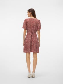 Vero Moda VMALBA Trumpa suknelė -Fired Brick - 10292845