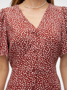 Vero Moda VMALBA Trumpa suknelė -Fired Brick - 10292845