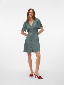 Vero Moda VMALBA Kort kjole -Balsam Green - 10292845