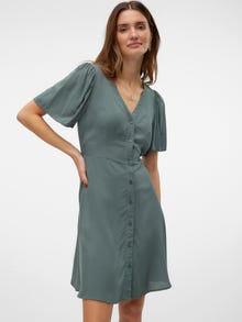 Vero Moda VMALBA Kort kjole -Balsam Green - 10292845