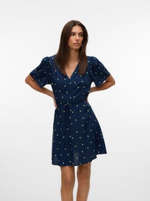 Vero Moda VMALBA Kort kjole -Navy Blazer - 10292845