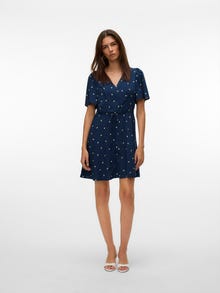 Vero Moda VMALBA Kort kjole -Navy Blazer - 10292845