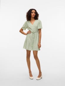Vero Moda VMALBA Kort klänning -Reseda - 10292845