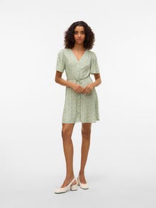 Vero Moda VMALBA Kort klänning -Reseda - 10292845