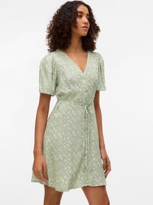 Vero Moda VMALBA Kort klänning -Reseda - 10292845