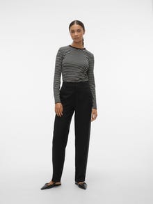 Vero Moda VMCAPRI Hög midja Byxor -Black - 10293210