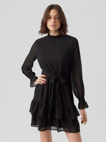 Vero Moda VMANNI Kort klänning -Black - 10293319
