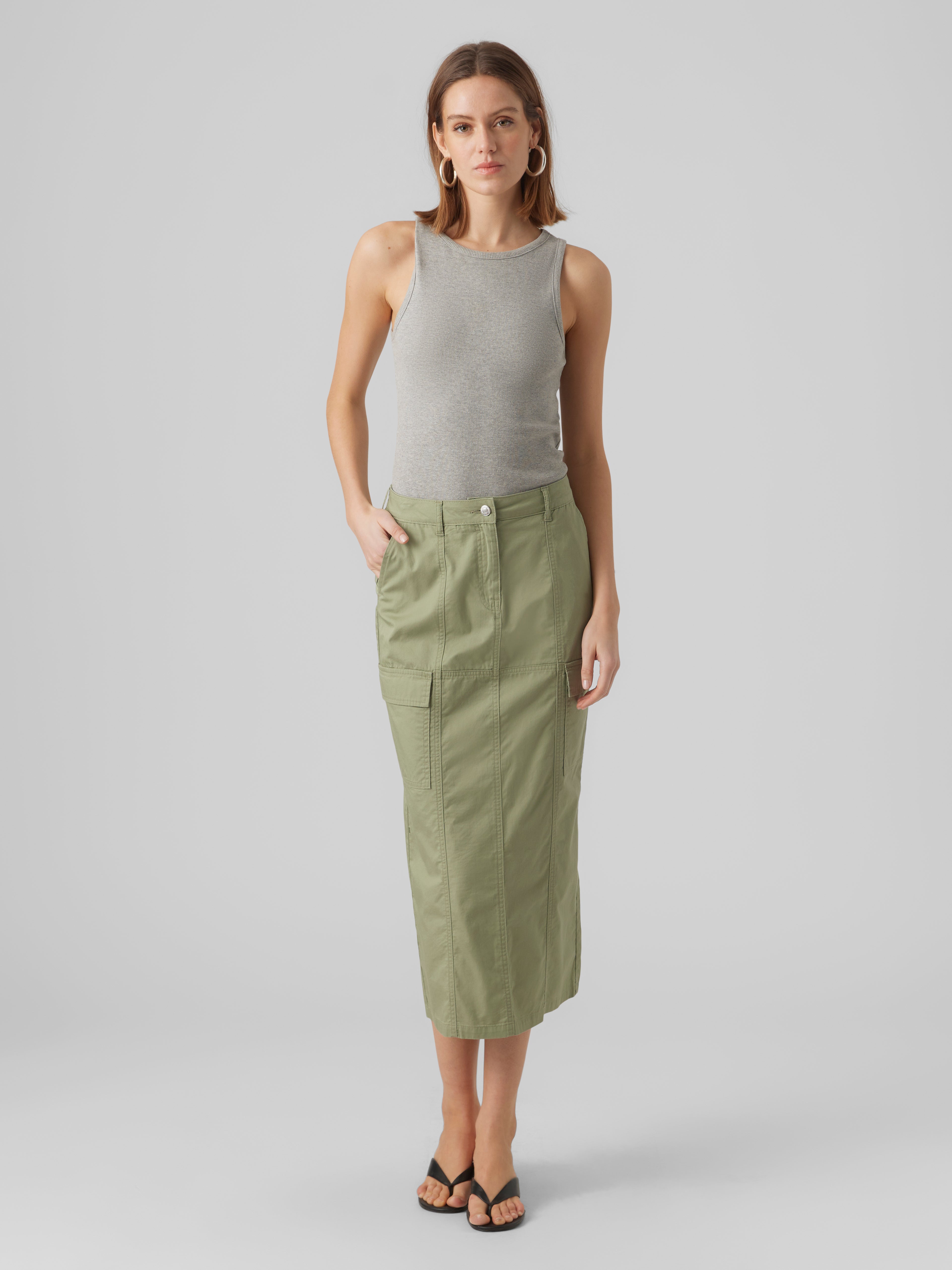 Olive green skirts clearance 60