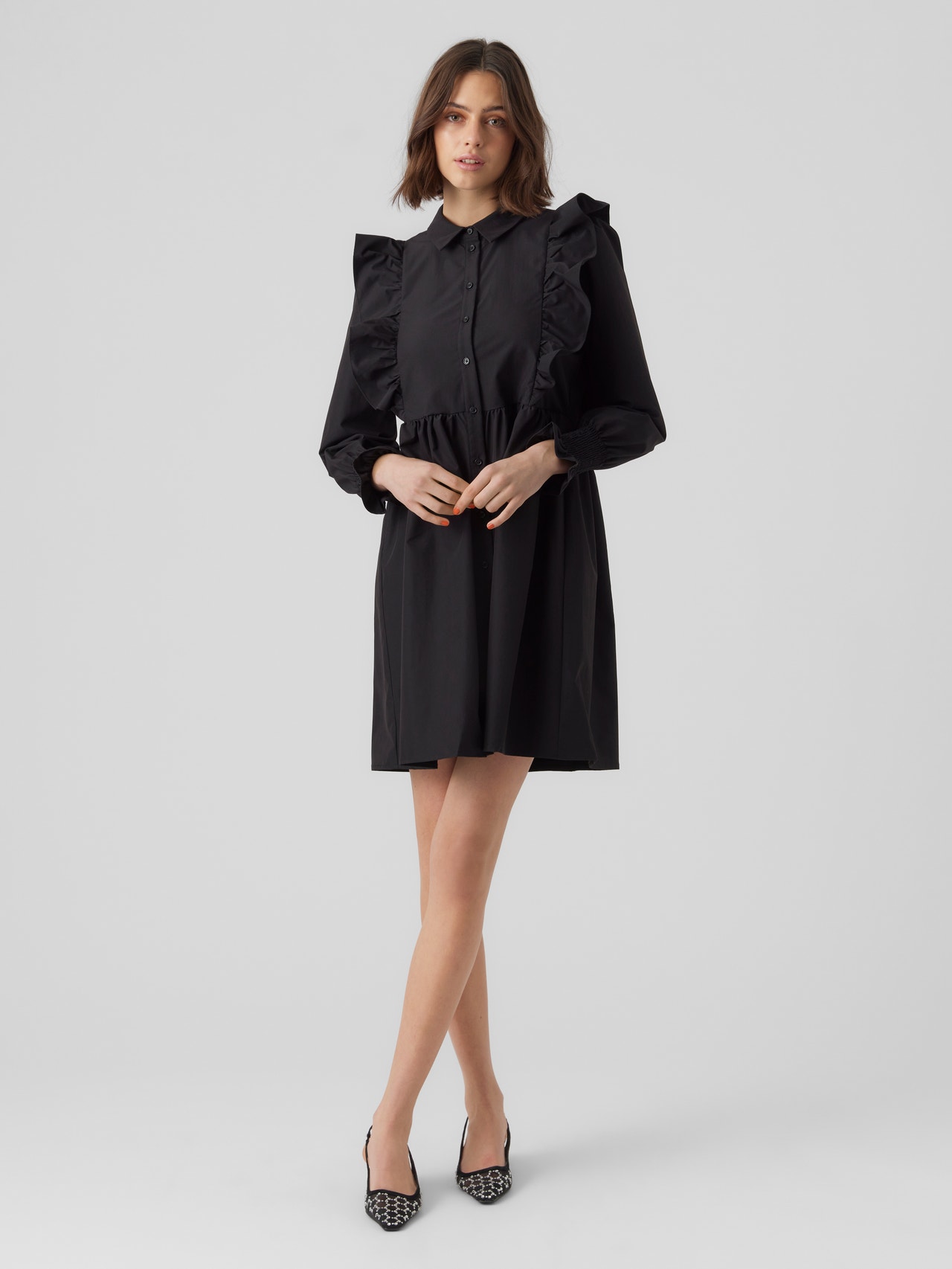 Vero Moda VMMELLA Kort kjole -Black - 10293542