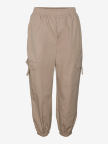 Vero Moda VMTIMMIKAY Mellemhøj talje Cargo bukser -Desert Taupe - 10293664