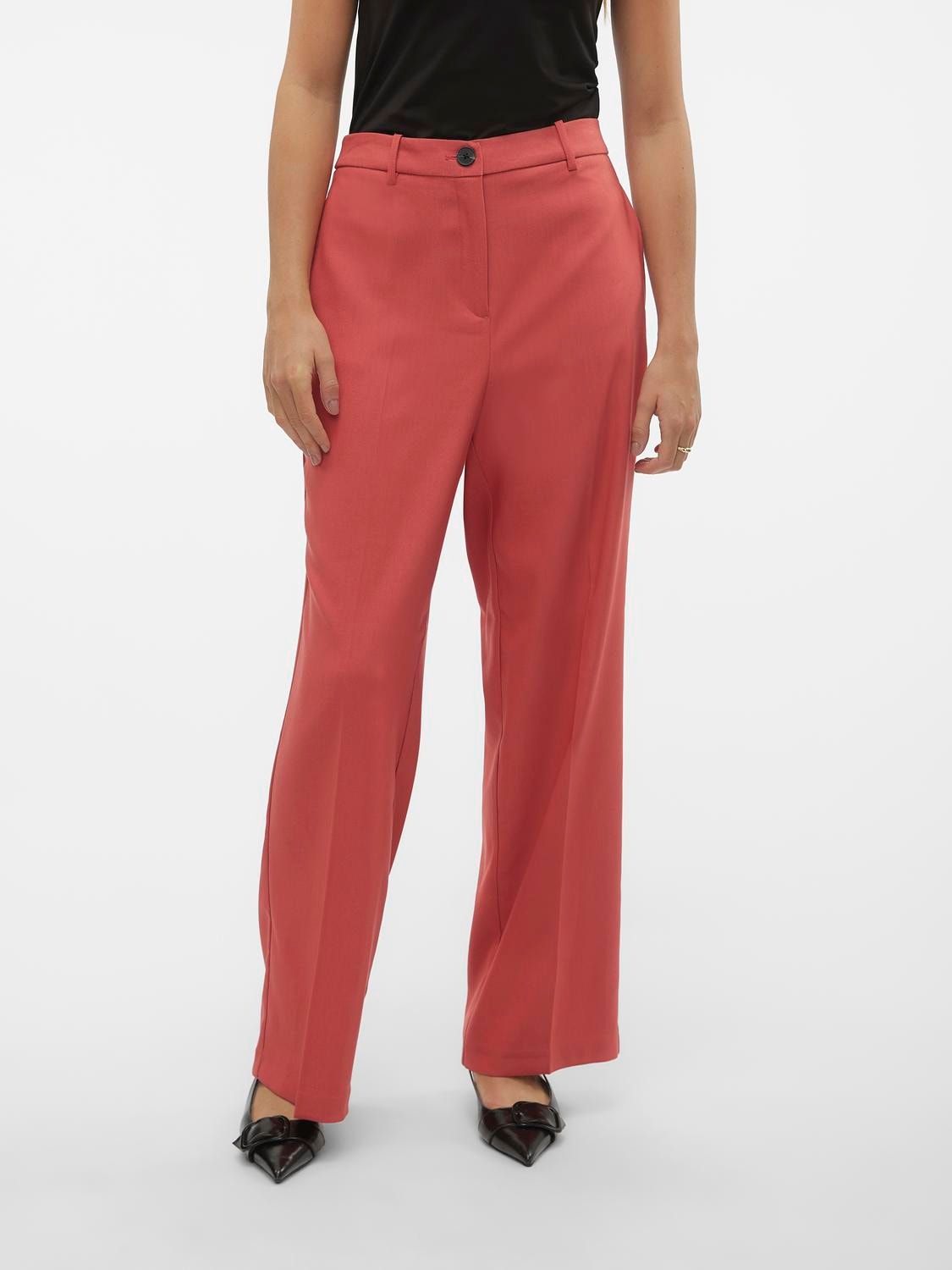 Vero Moda VMCIFFANY Trousers -Mineral Red - 10293688