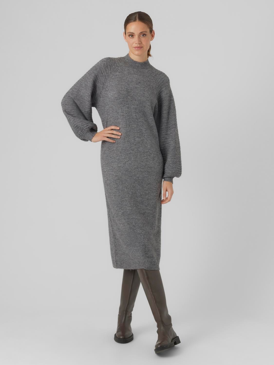 Vero Moda VMLINDA Long dress -Medium Grey Melange - 10293739