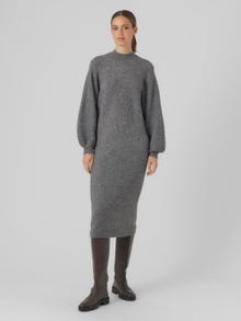 Vero Moda VMLINDA Długa sukienka -Medium Grey Melange - 10293739