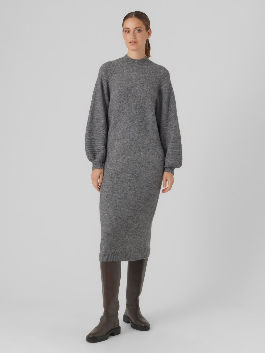 Vero Moda VMLINDA Lange jurk -Medium Grey Melange - 10293739