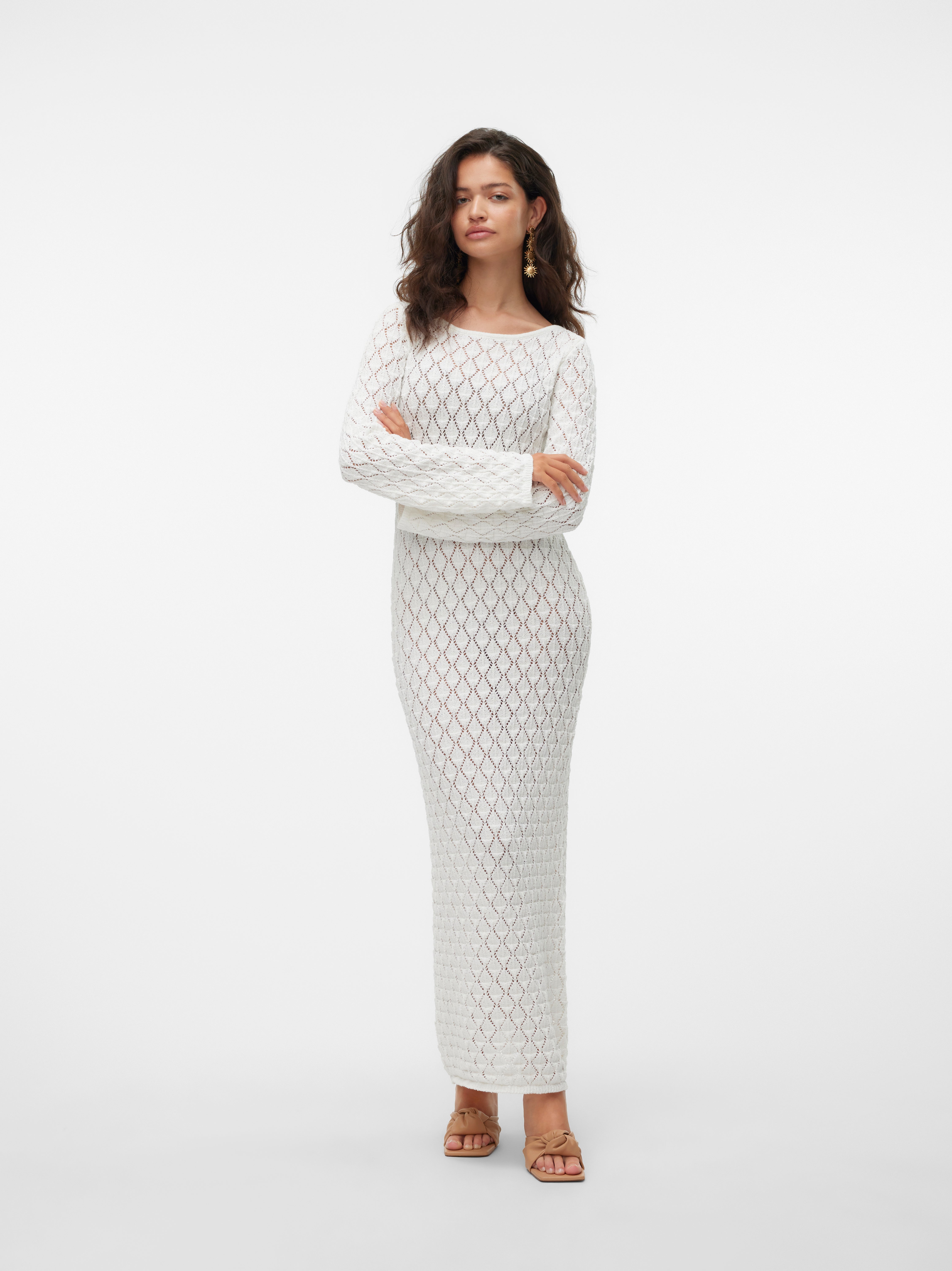 VMEVELYN Long dress White Clear Vero Moda