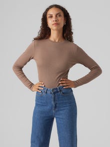 Vero Moda VMROMA T-Shirt -Brown Lentil - 10293830
