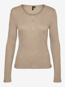 Vero Moda VMROMA Top -Humus - 10293837