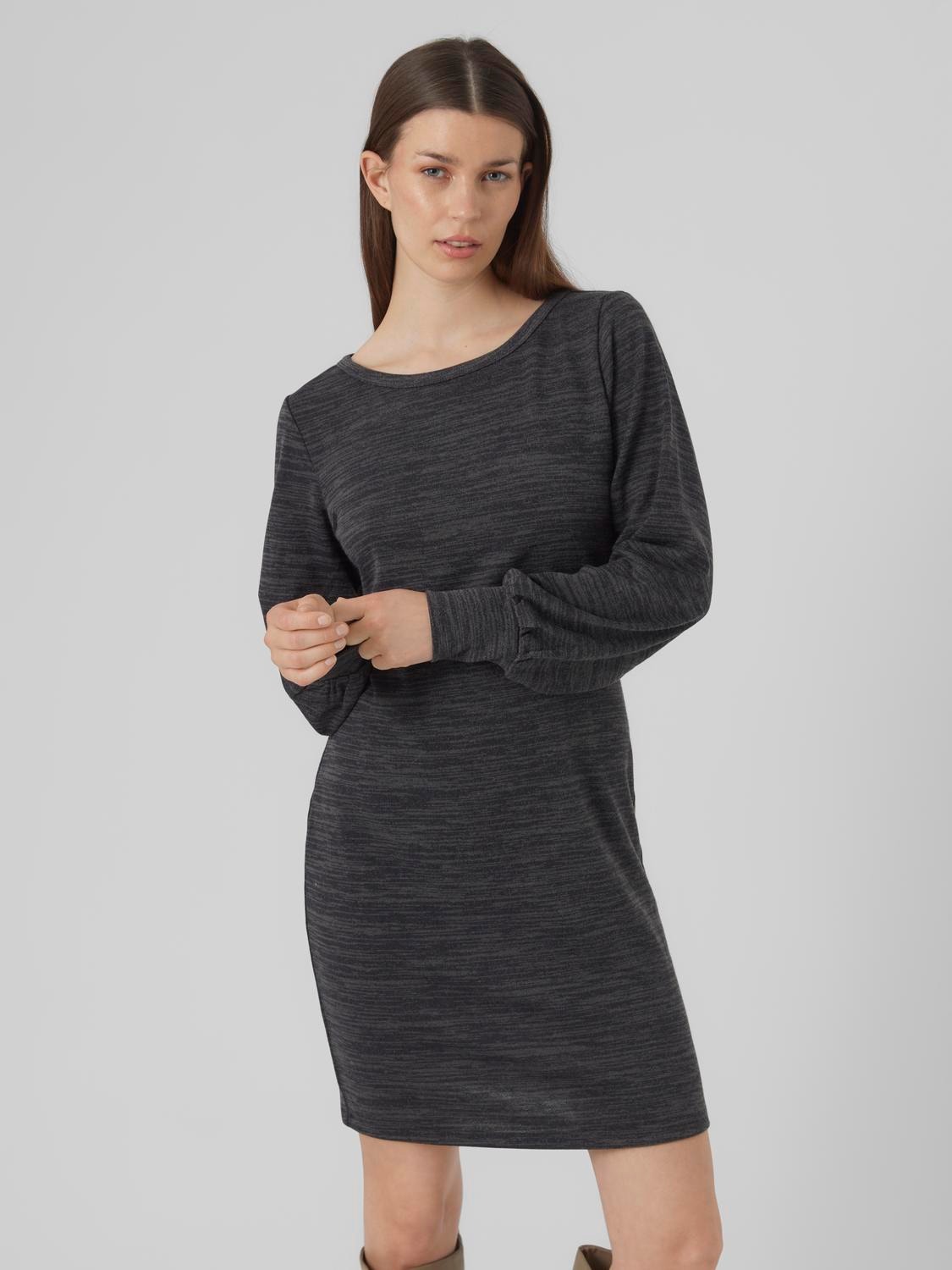 Vero Moda VMKATIE Kurzes Kleid -Medium Grey Melange - 10293851