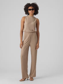 Vero Moda VMCIRA Hög midja Byxor -Silver Mink - 10293880