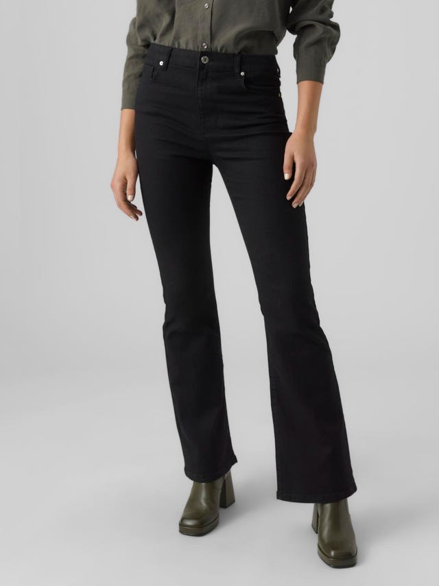 Vero Moda VMSELINA HÃ¸j talje Flared fit Jeans - 10294197