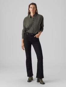 Vero Moda VMSELINA Taille haute Flared Fit Jeans -Black Denim - 10294197