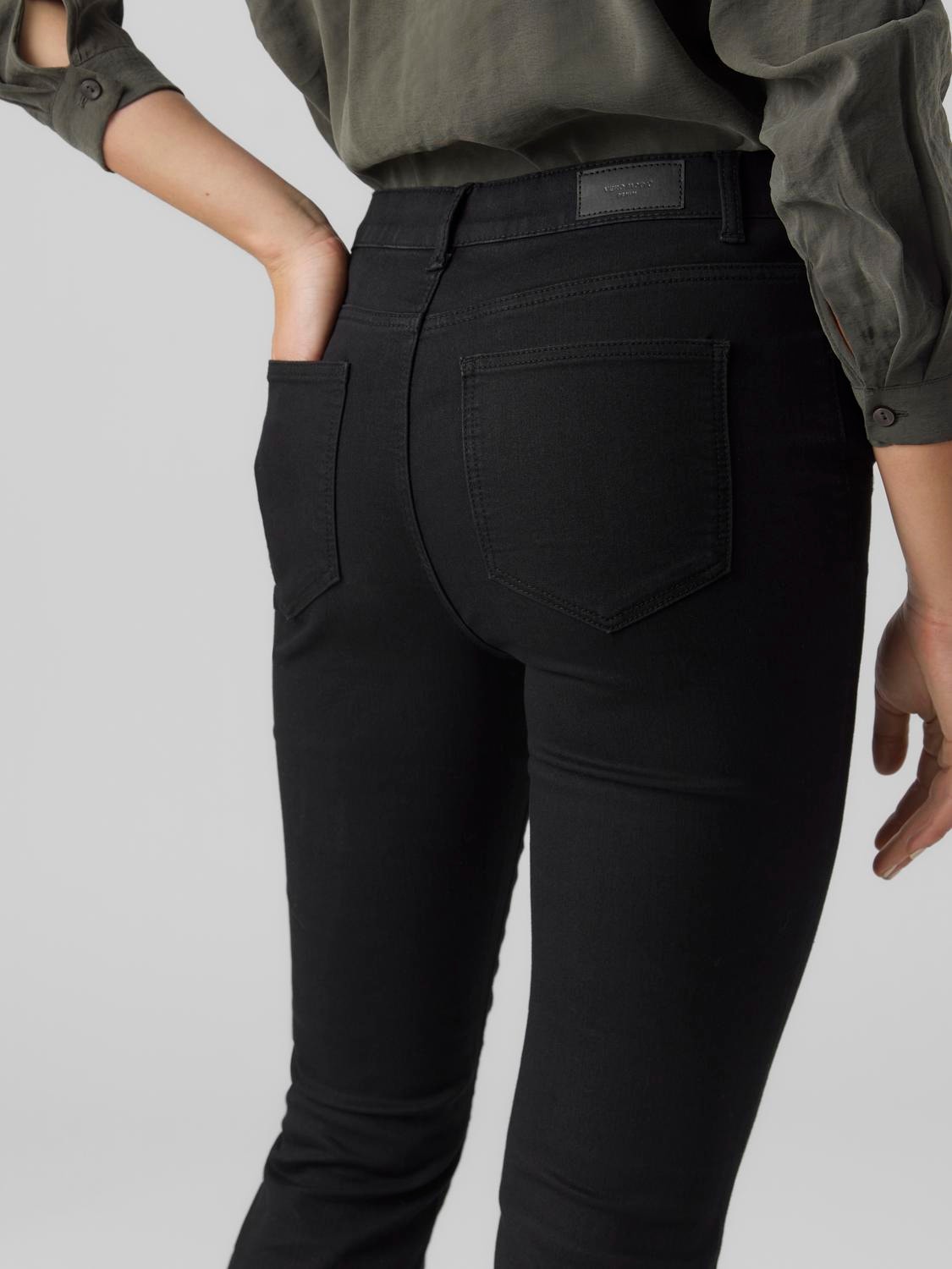 Vero Moda VMSELINA Høj talje Flared fit Jeans -Black Denim - 10294197