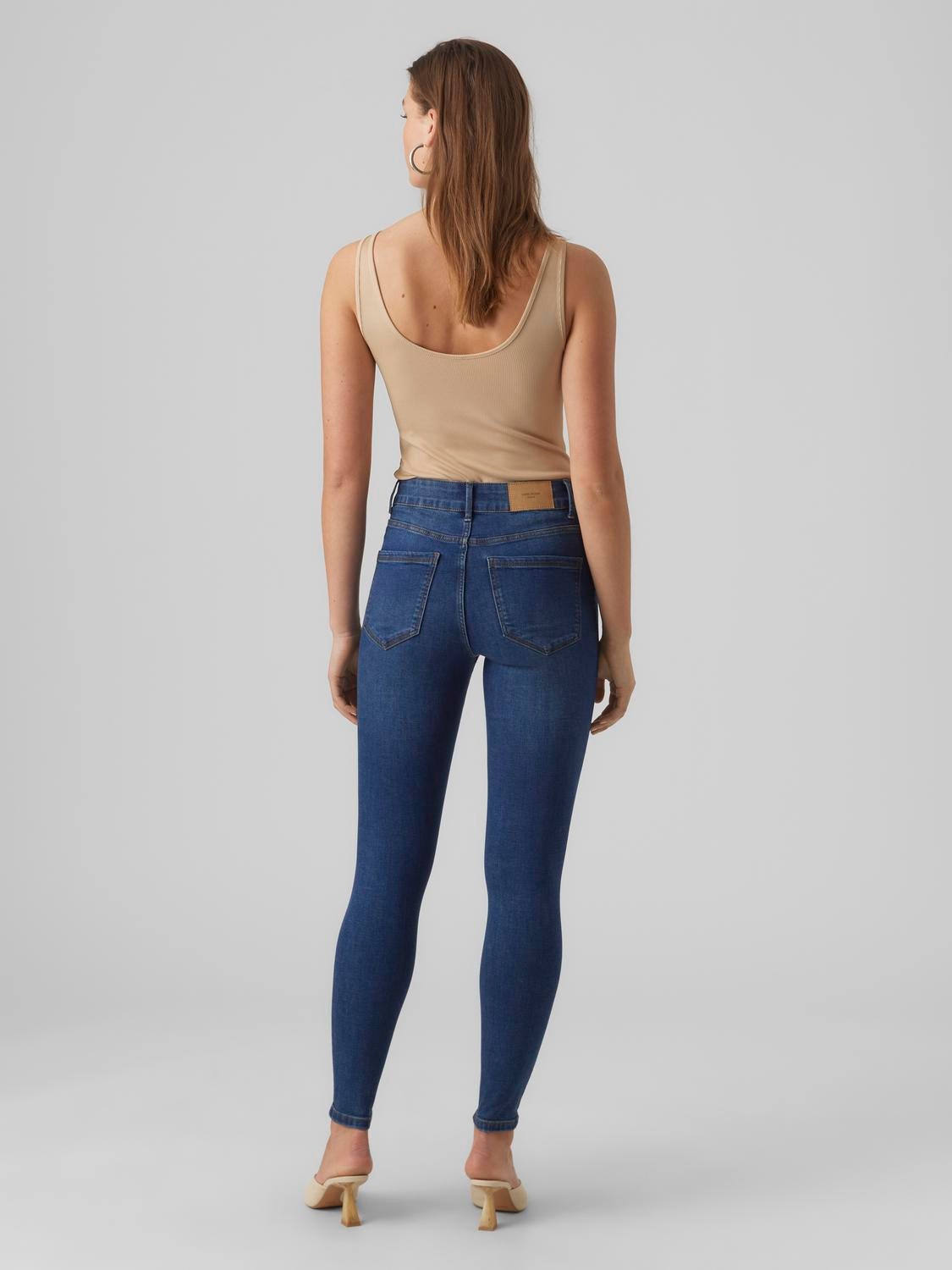 Vero Moda VMSOPHIA Slim Fit Jeans -Dark Blue Denim - 10294198