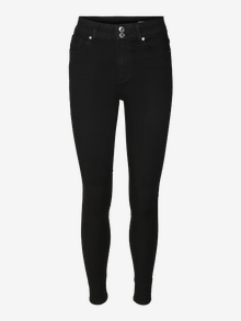 Vero Moda VMSOPHIA Korkea vyötärö Slim fit Farkut -Black Denim - 10294199