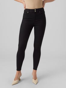 Vero Moda VMSOPHIA Korkea vyötärö Slim fit Farkut -Black Denim - 10294199