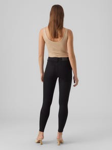 Vero Moda VMSOPHIA Korkea vyötärö Slim fit Farkut -Black Denim - 10294199