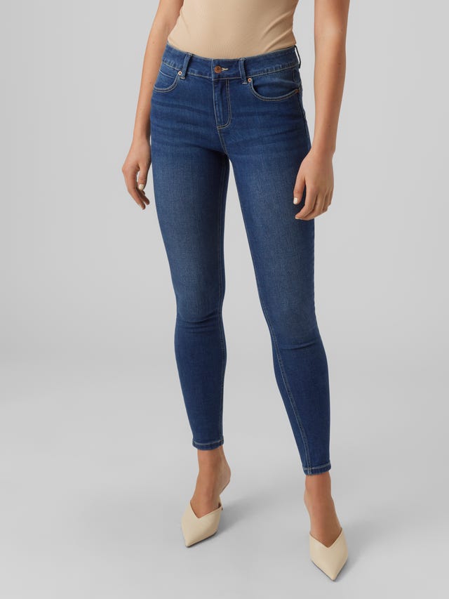 Vero Moda VMSELA Medelhög midja Slim Fit Jeans - 10294200
