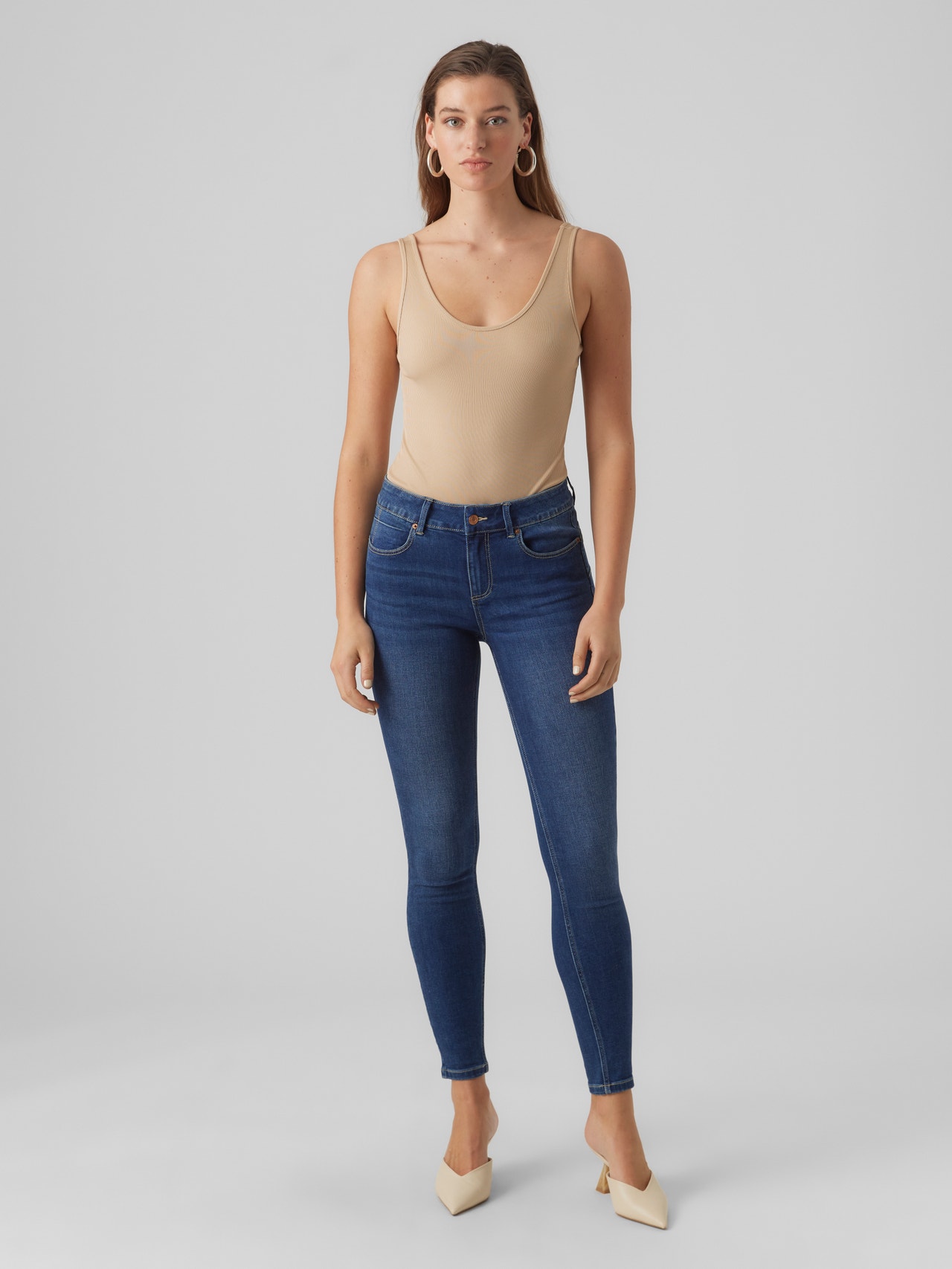 Vero Moda VMSELA Slim Fit Jeans -Medium Blue Denim - 10294200