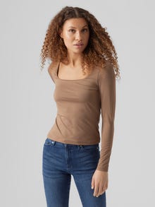 Vero Moda VMBIANCA Top -Brown Lentil - 10294318