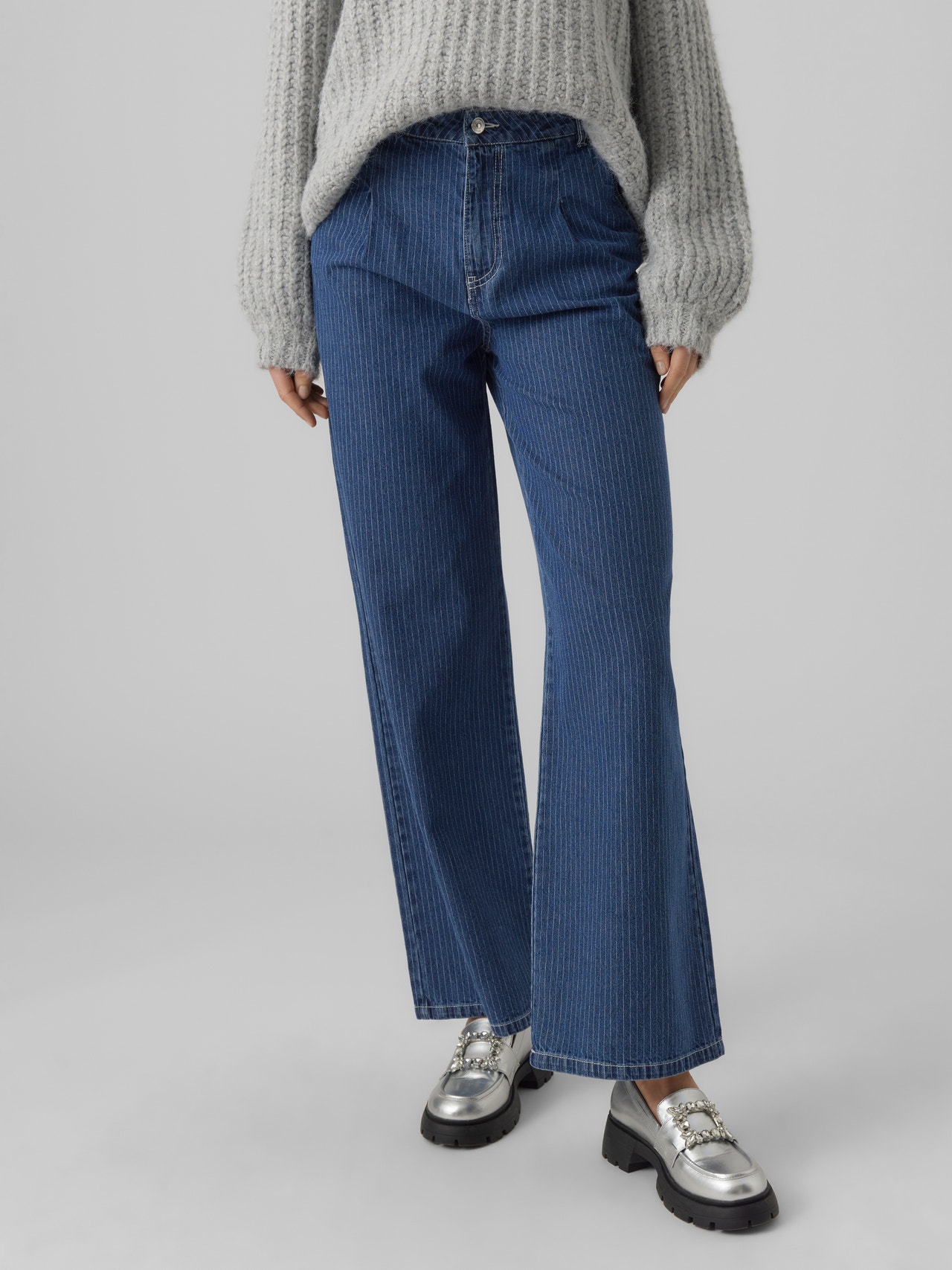 Vero Moda VMKATHY Taille haute Loose Fit Jeans -Medium Blue Denim - 10294357
