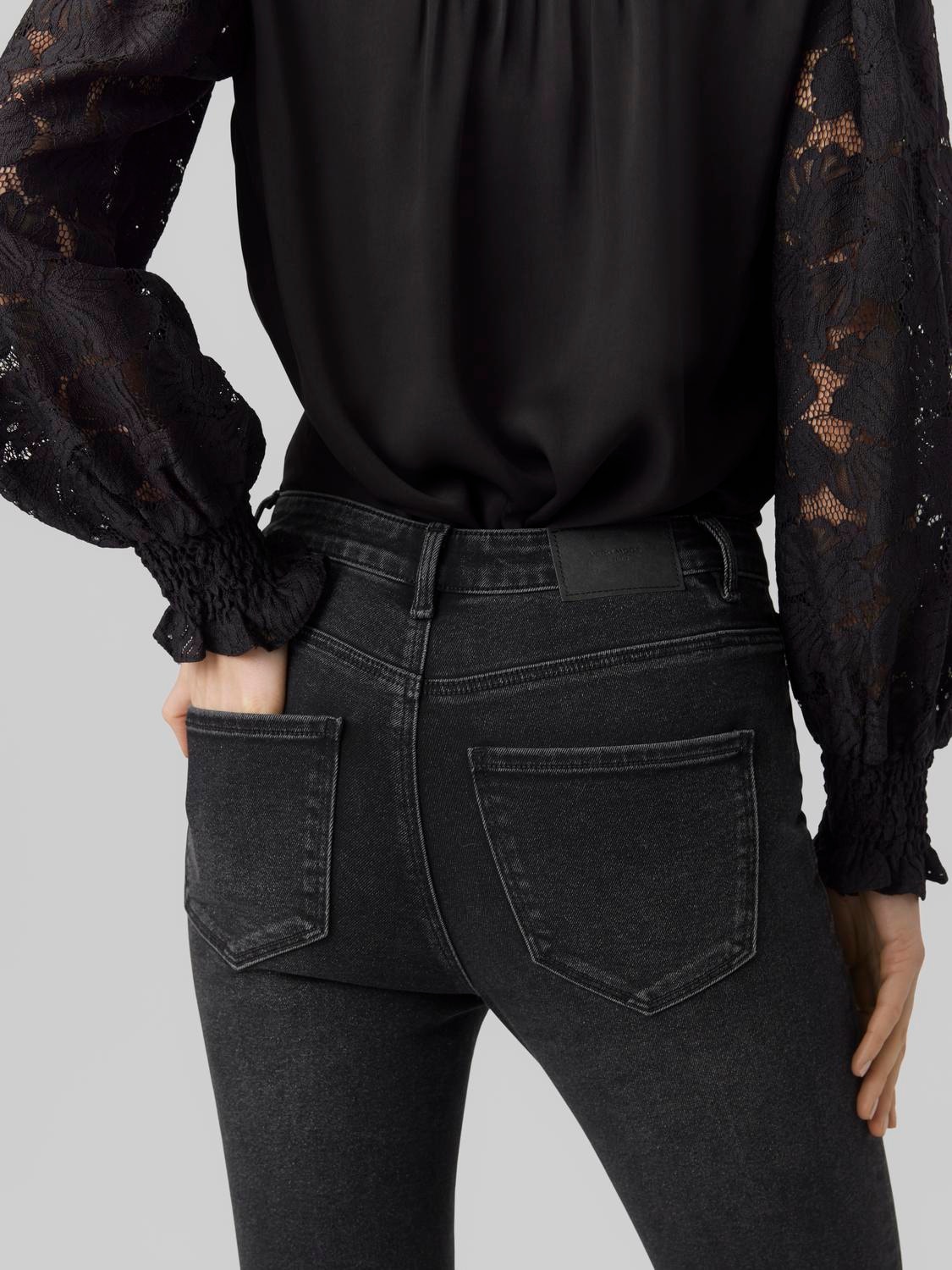 Vero Moda VMSOPHIA Krój slim Jeans -Black Denim - 10294383