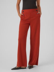 Vero Moda VMLIVA High rise Trousers -Red Ochre - 10294485