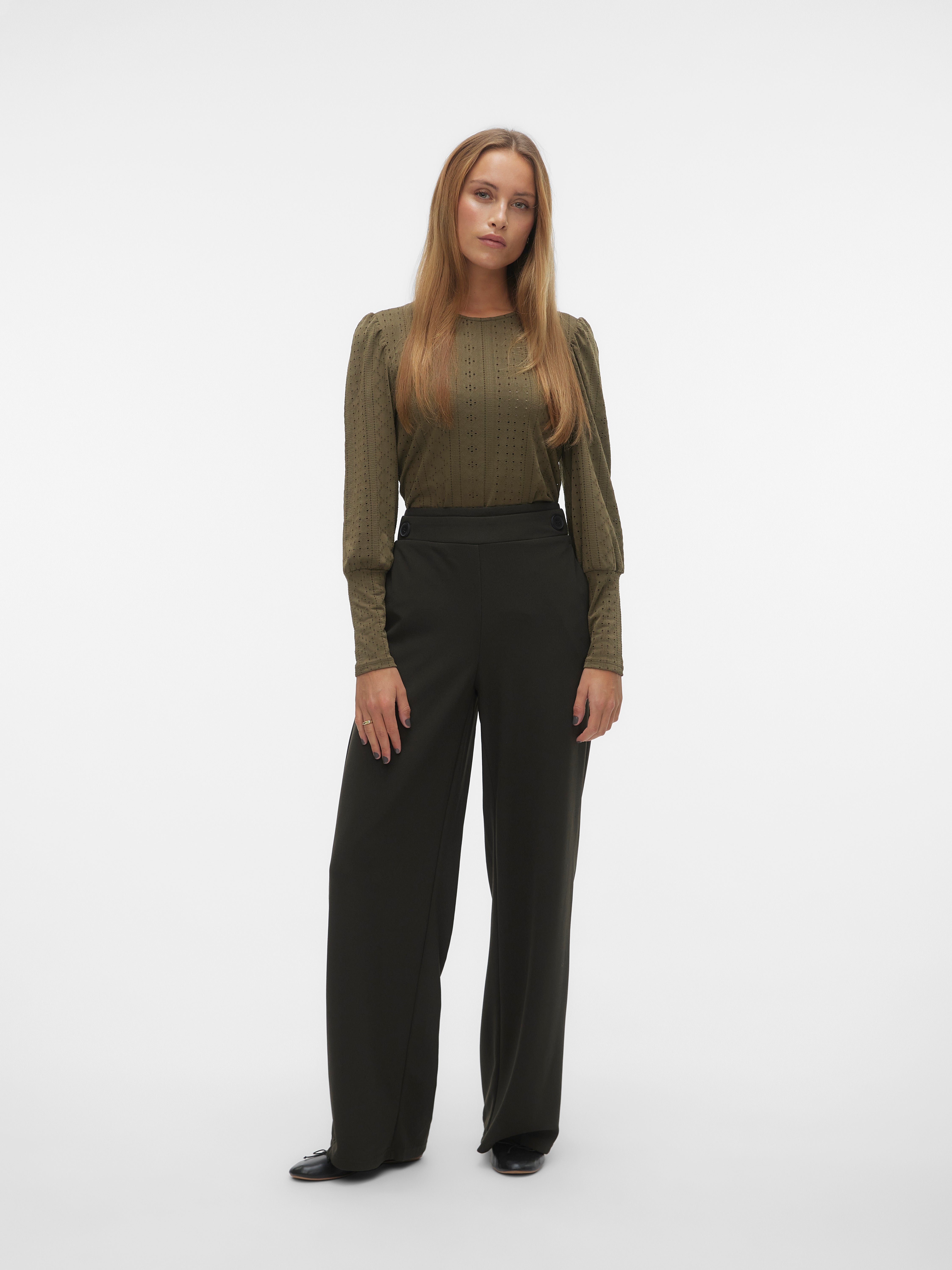 Vero moda 2025 pantalon taille haute