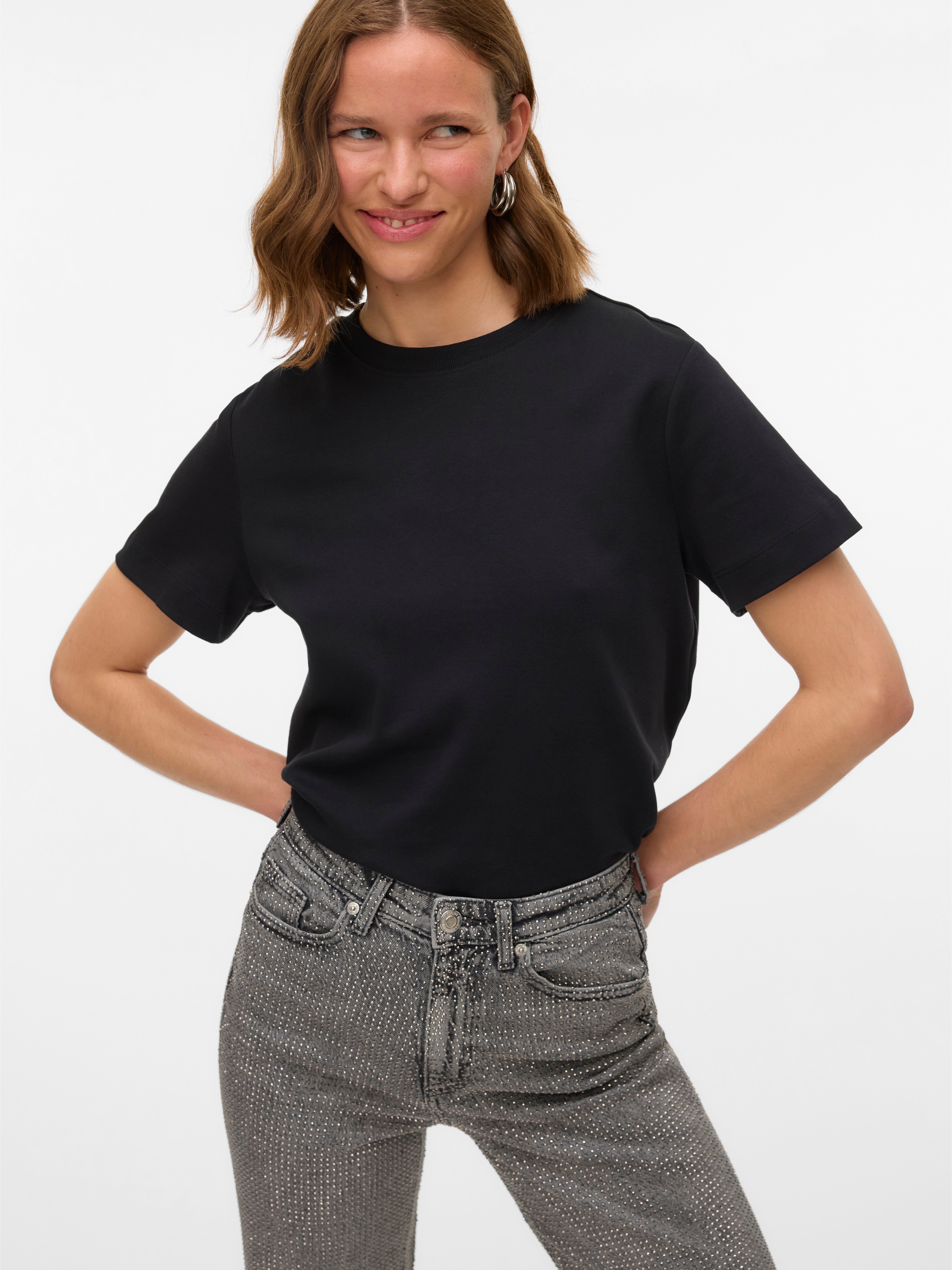 Vero Moda dam t-shirt AWNAIMA - Brunnera Blue main image 1