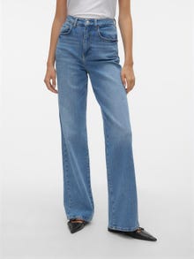 Vero Moda VMREBECCA Szeroki krój Jeans -Medium Blue Denim - 10294580
