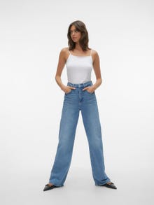 Vero Moda VMREBECCA Szeroki krój Jeans -Medium Blue Denim - 10294580