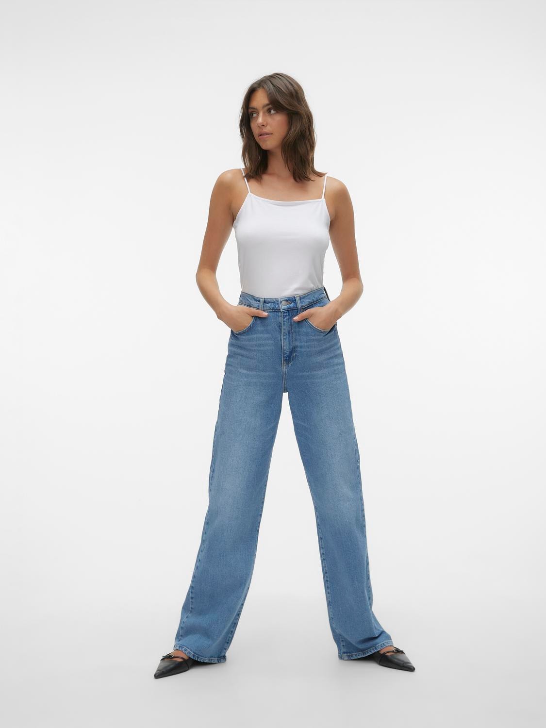 Vero Moda VMREBECCA Vid passform Jeans -Medium Blue Denim - 10294580