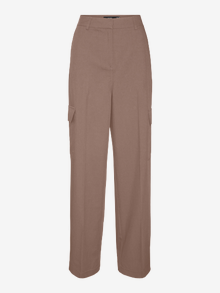 Vero Moda VMZELDA High rise Trousers -Brown Lentil - 10294763