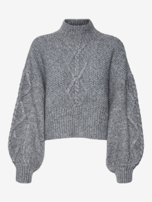 Vero Moda VMREMAIN Trøje -Medium Grey Melange - 10294771