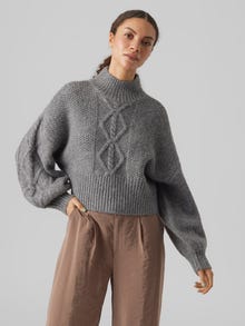 Vero Moda VMREMAIN Pullover -Medium Grey Melange - 10294771