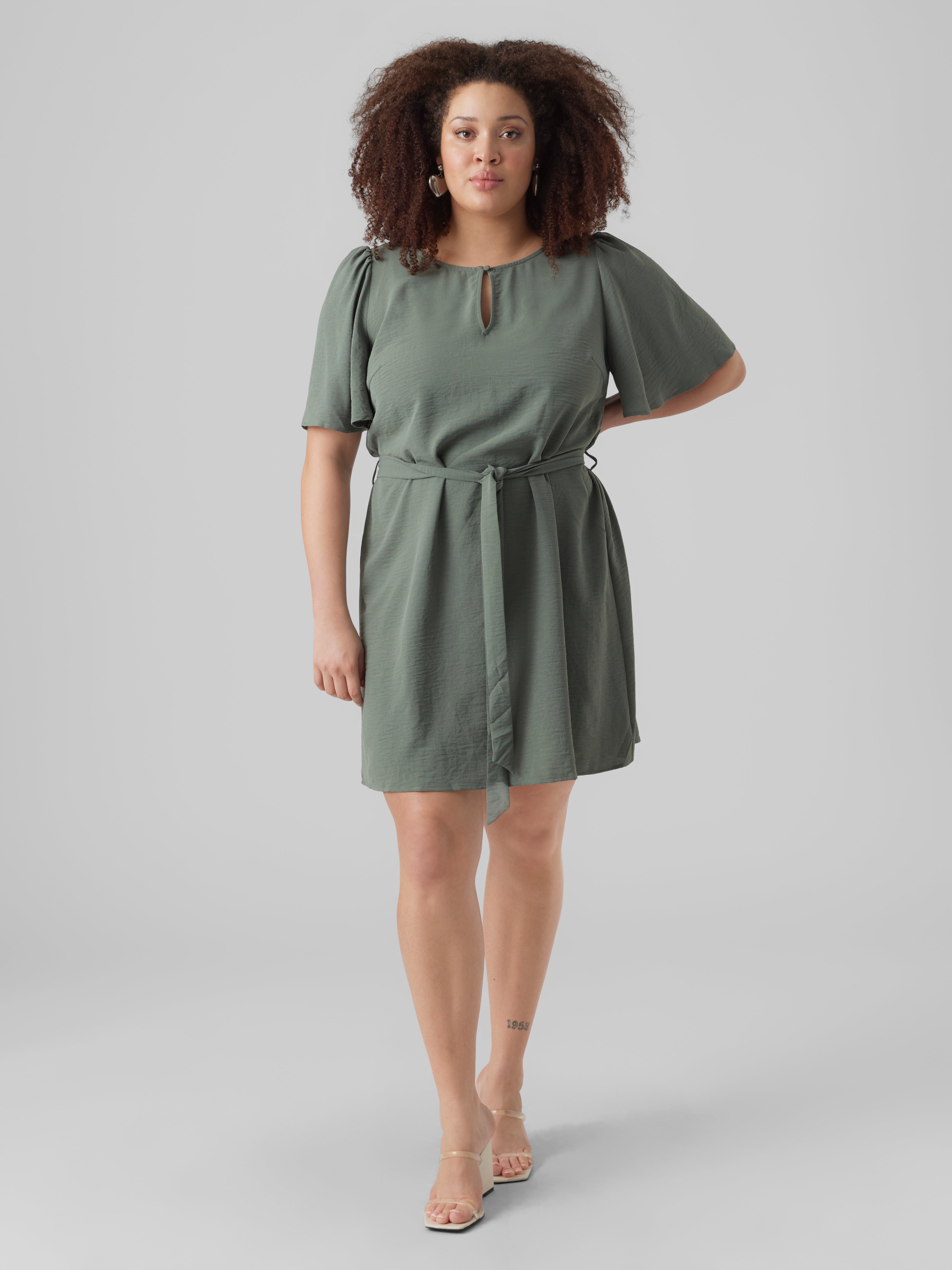 Vero moda olive green on sale dress