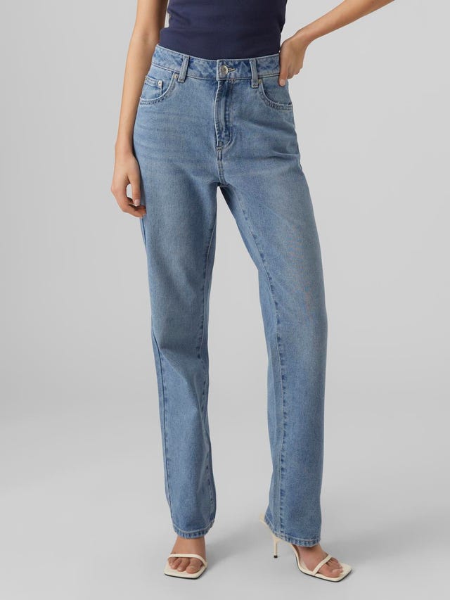 Vero Moda VMMATHILDE Taille moyenne Straight Fit Jeans - 10294930