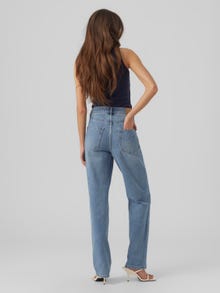 Vero Moda VMMATHILDE Mid Rise Gerade geschnitten Jeans -Light Blue Denim - 10294930