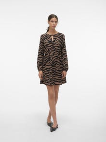 Vero Moda VMSHILAH Kort kjole -Brown Lentil - 10294992