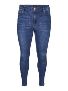 Vero Moda VMCSOPHIA Hög midja Slim Fit Jeans -Dark Blue Denim - 10295005