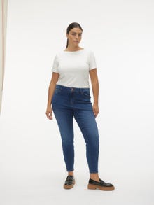 Vero Moda VMCSOPHIA Hohe Taille Slim Fit Jeans -Dark Blue Denim - 10295005